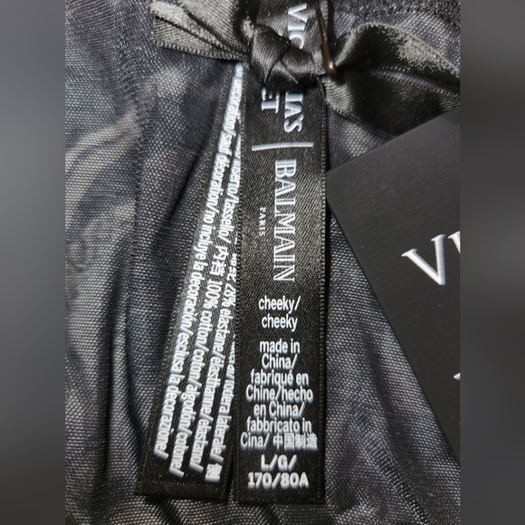 NWT Balmain X Victoria's Secret graffiti zipper panties size large with skull! - Picture 5 of 8